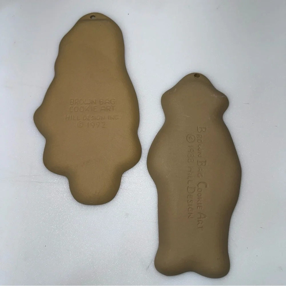 Vintage Brown Bag Cookie Molds LOT of 2 Raggedy Ann & Andy 1988 Cottagecore